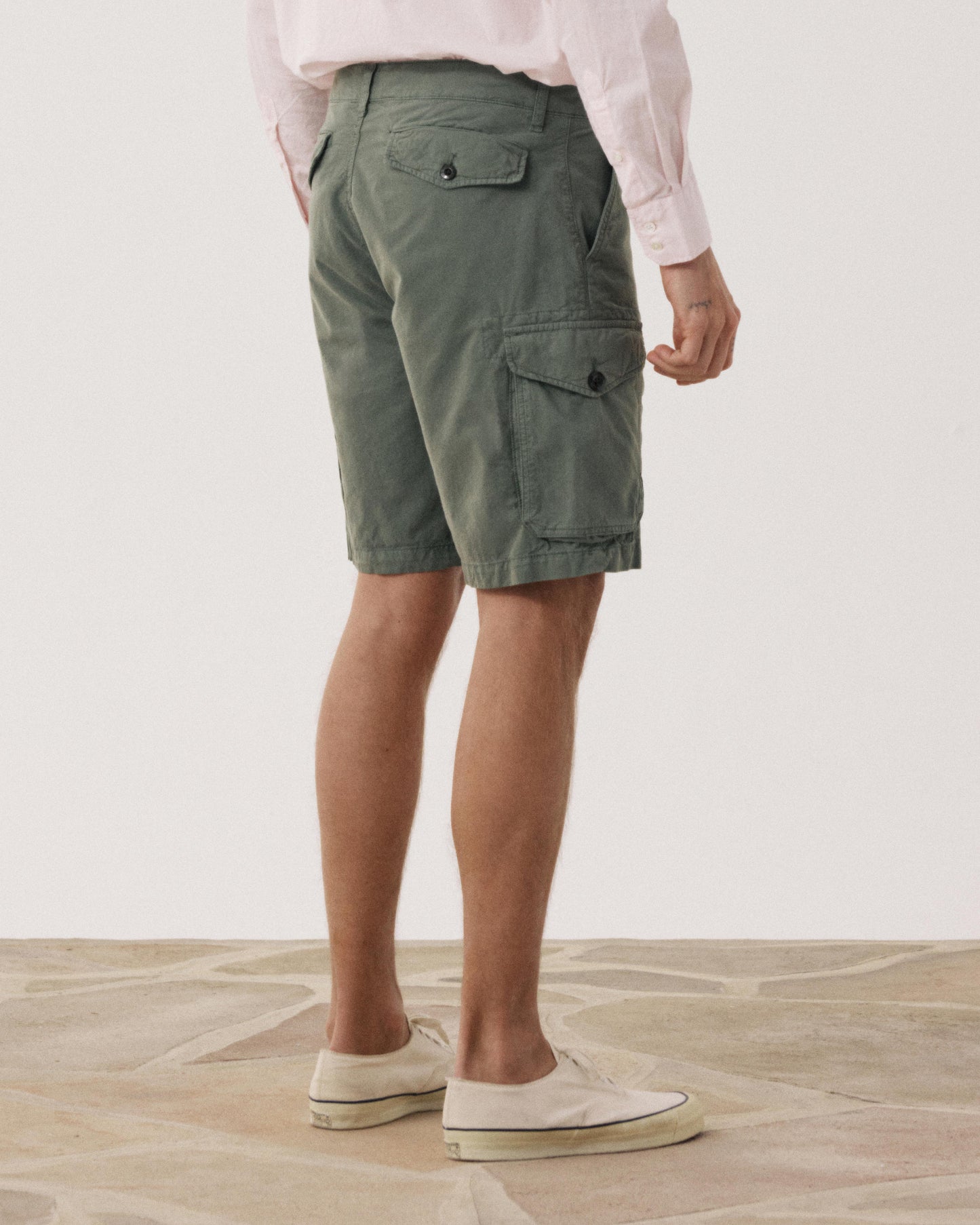 Short Homme en Chino Vert Militaire Battle BFF1123-02