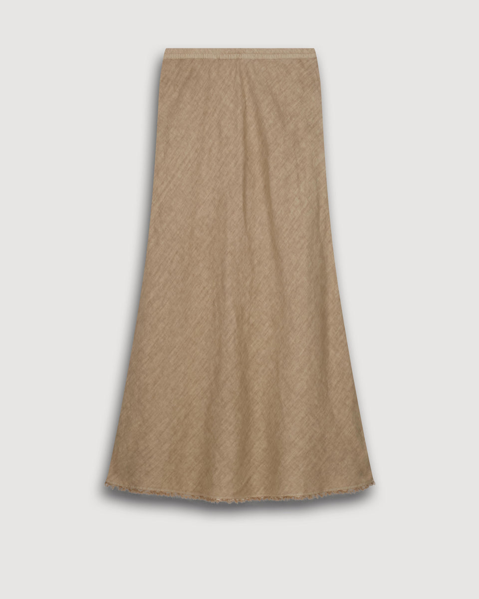 Jupe Femme en Lin Beige Julie - Image 3