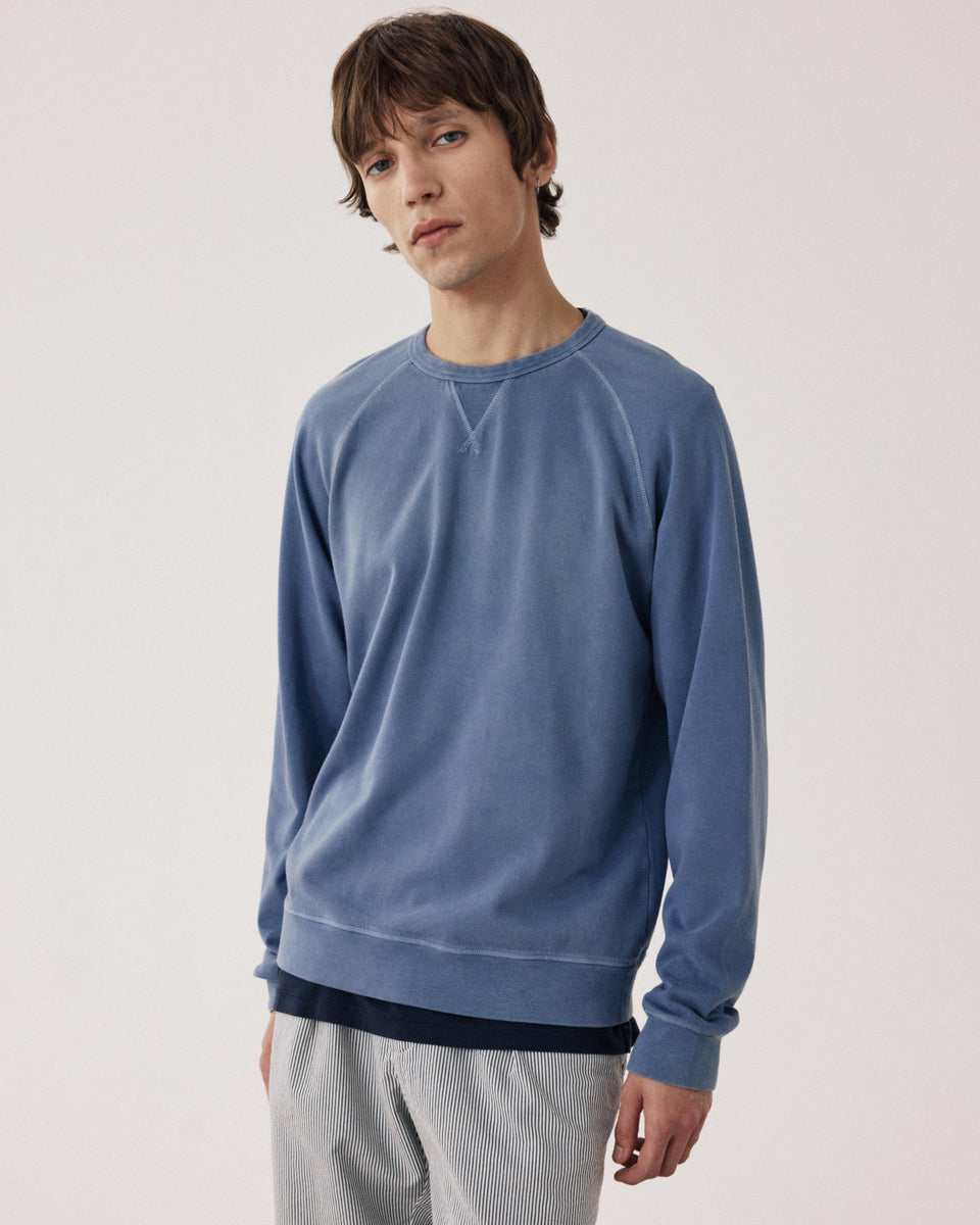 Sweatshirt Homme en Coton Bleu Denim - Image principale