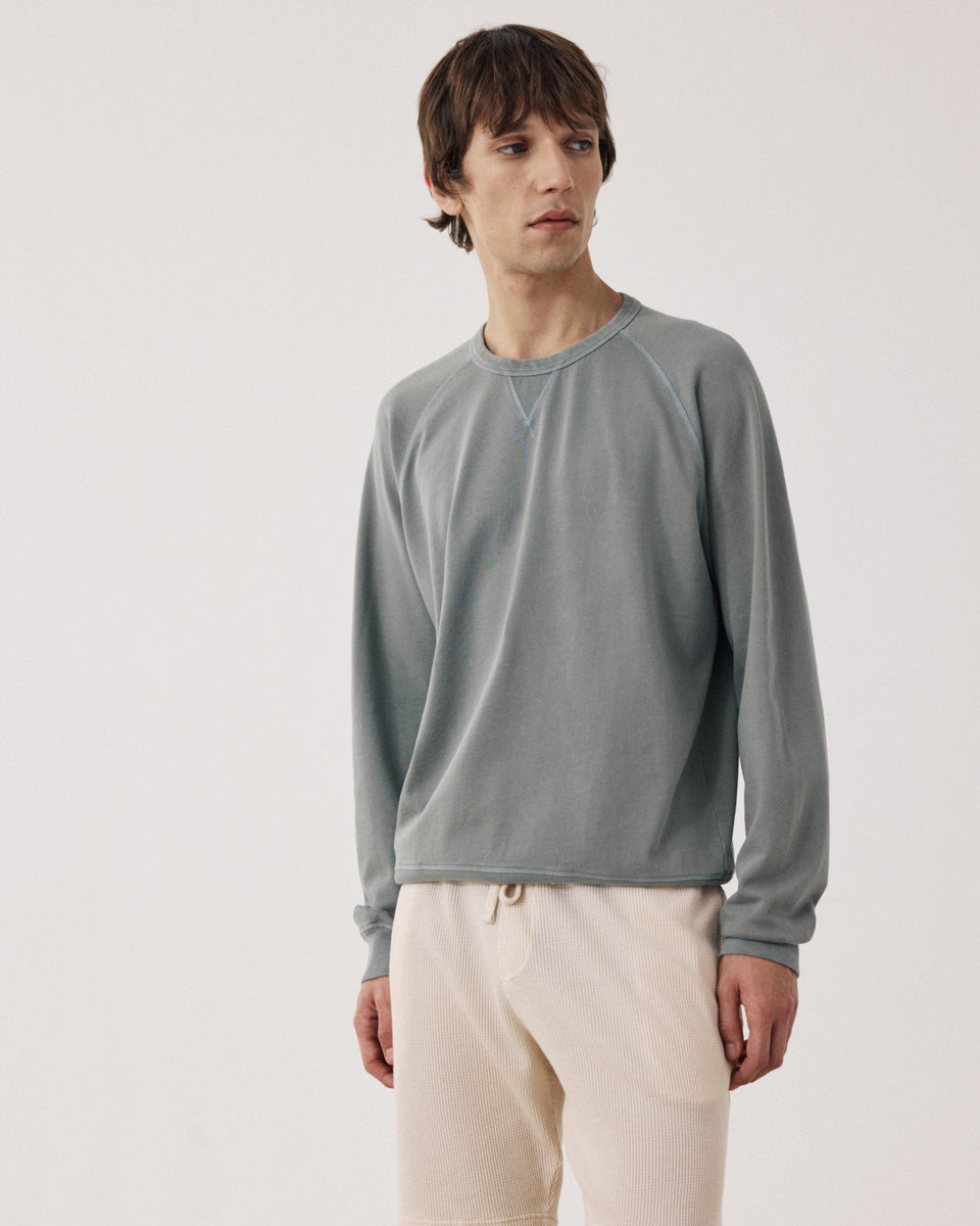 Sweatshirt Homme en Coton Vert Militaire - Image principale