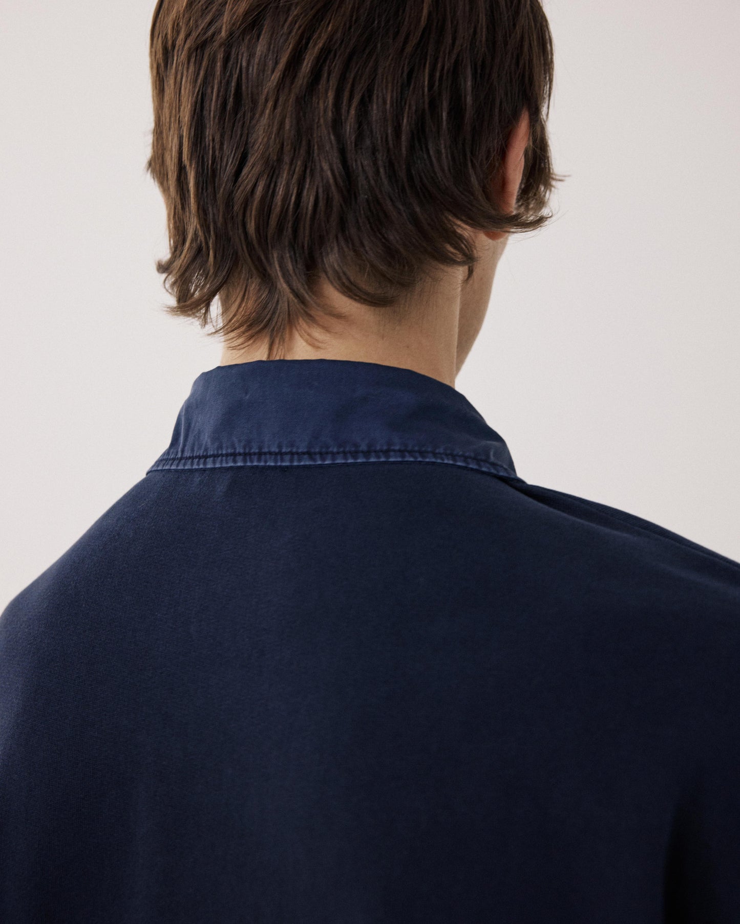 Sweatshirt Polo Homme en Coton Bleu Marine Rugby BFP4312-03