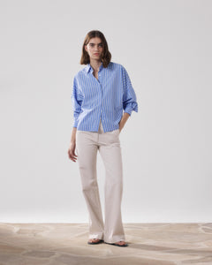 Pantalon Femme en Lyocell & Coton Beige Pandore