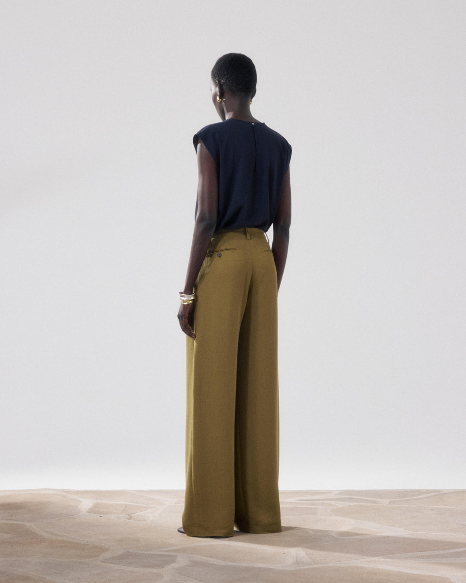 Pantalon Femme en Lyocell Bronze Paradise - Image alternative
