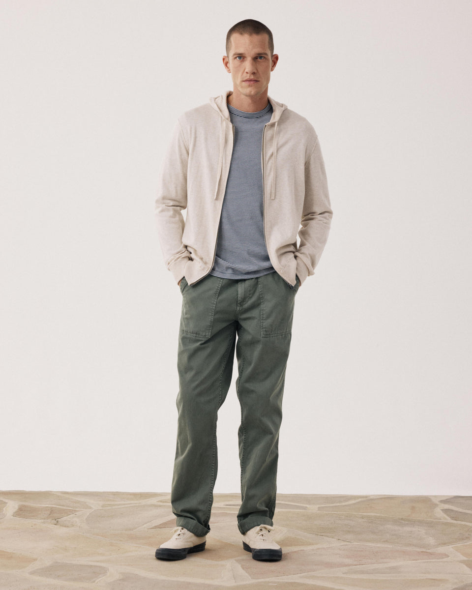 Pull Homme en coton Supima & Cachemire Beige Hoody - Image alternative
