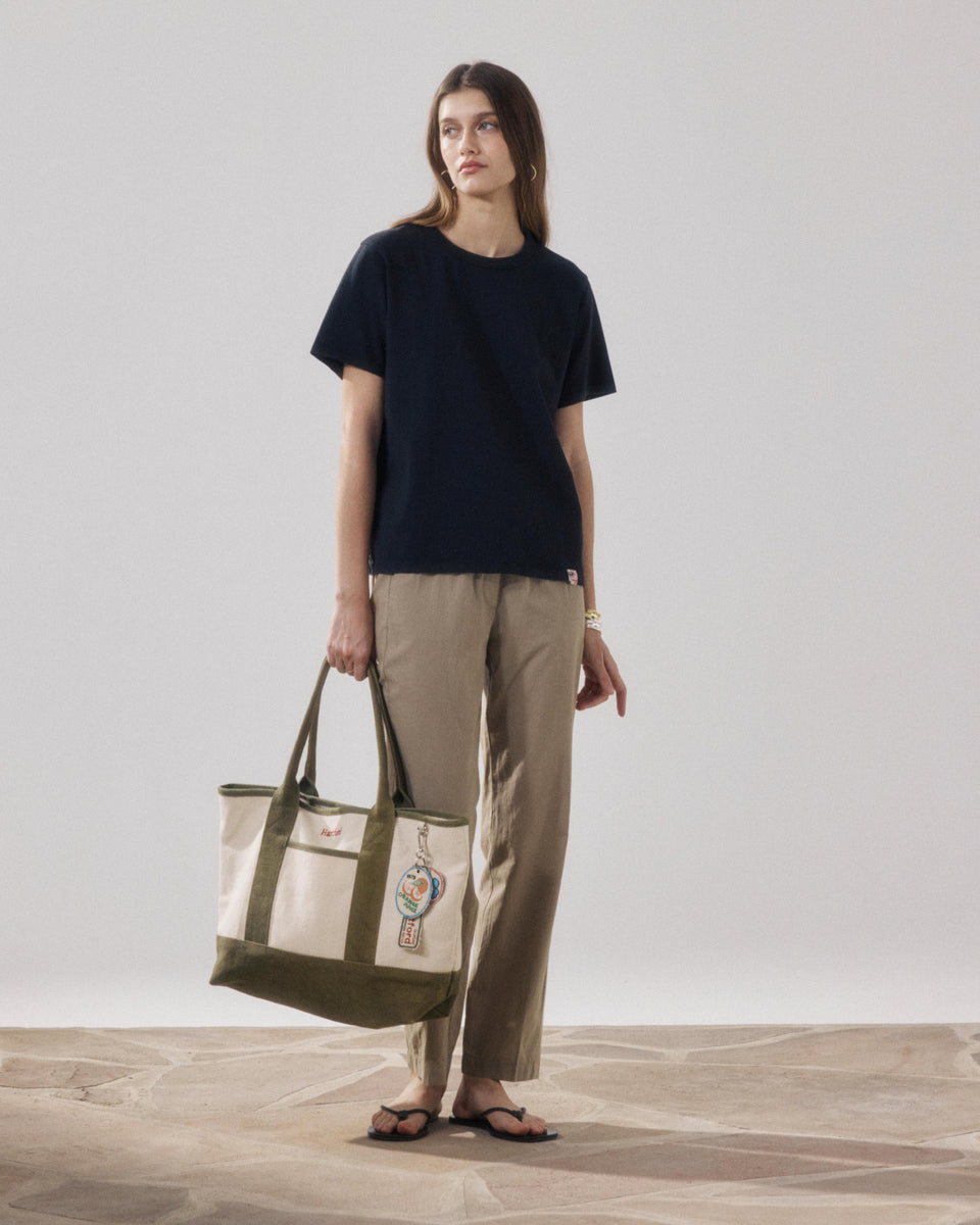 T-Shirt Femme en Coton Noir Teavy - Image alternative