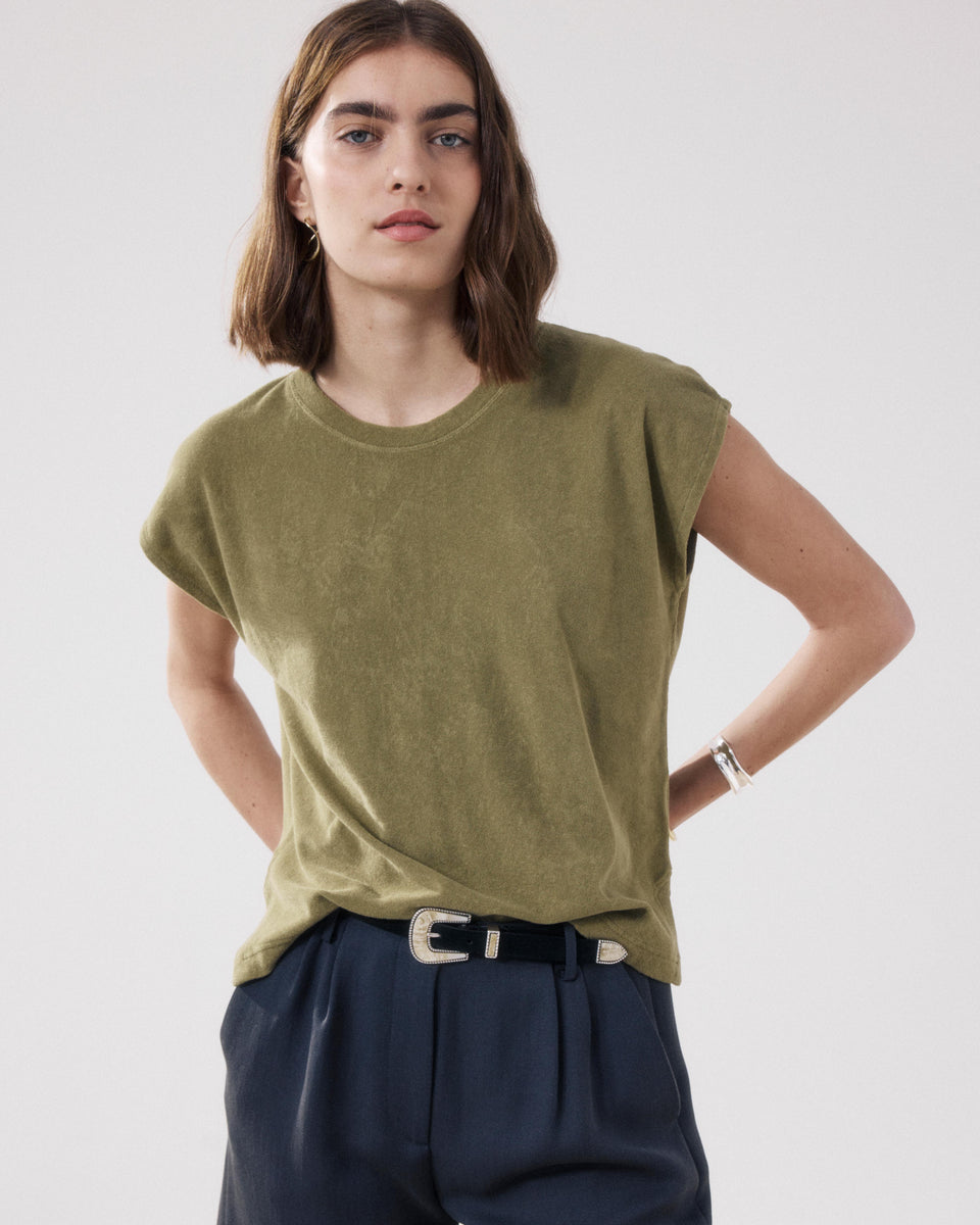 T-Shirt Femme en Eponge Vert Tebrody - Image principale