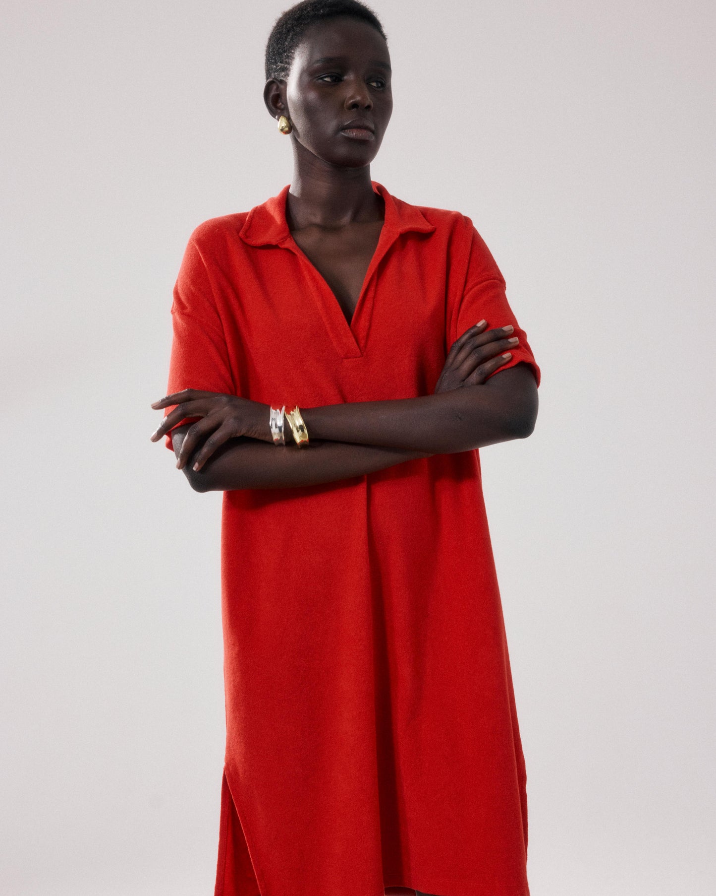 Robe Femme en Eponge Rouge Tulba