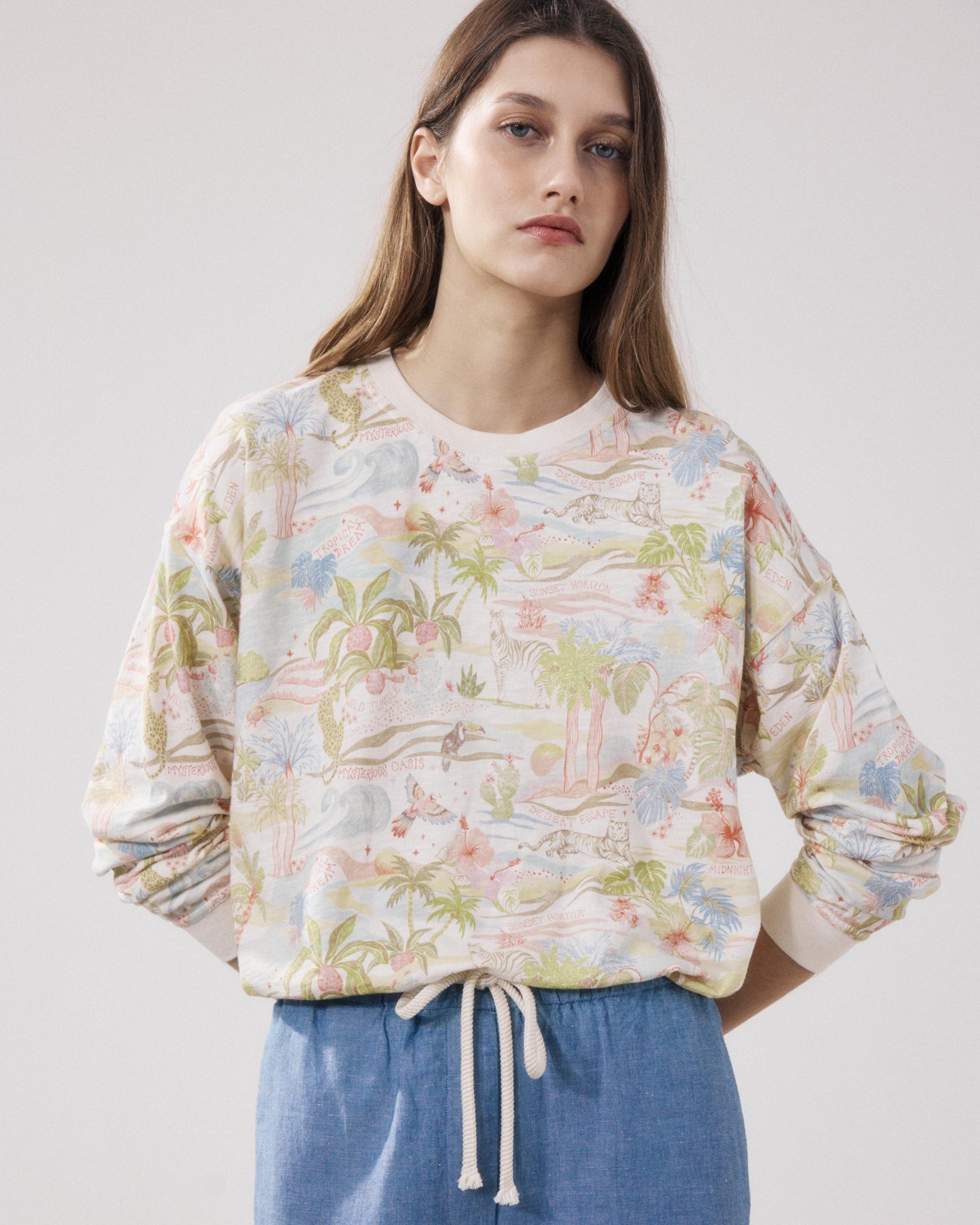 Sweatshirt Femme en Molleton Multicouleur Tatamo