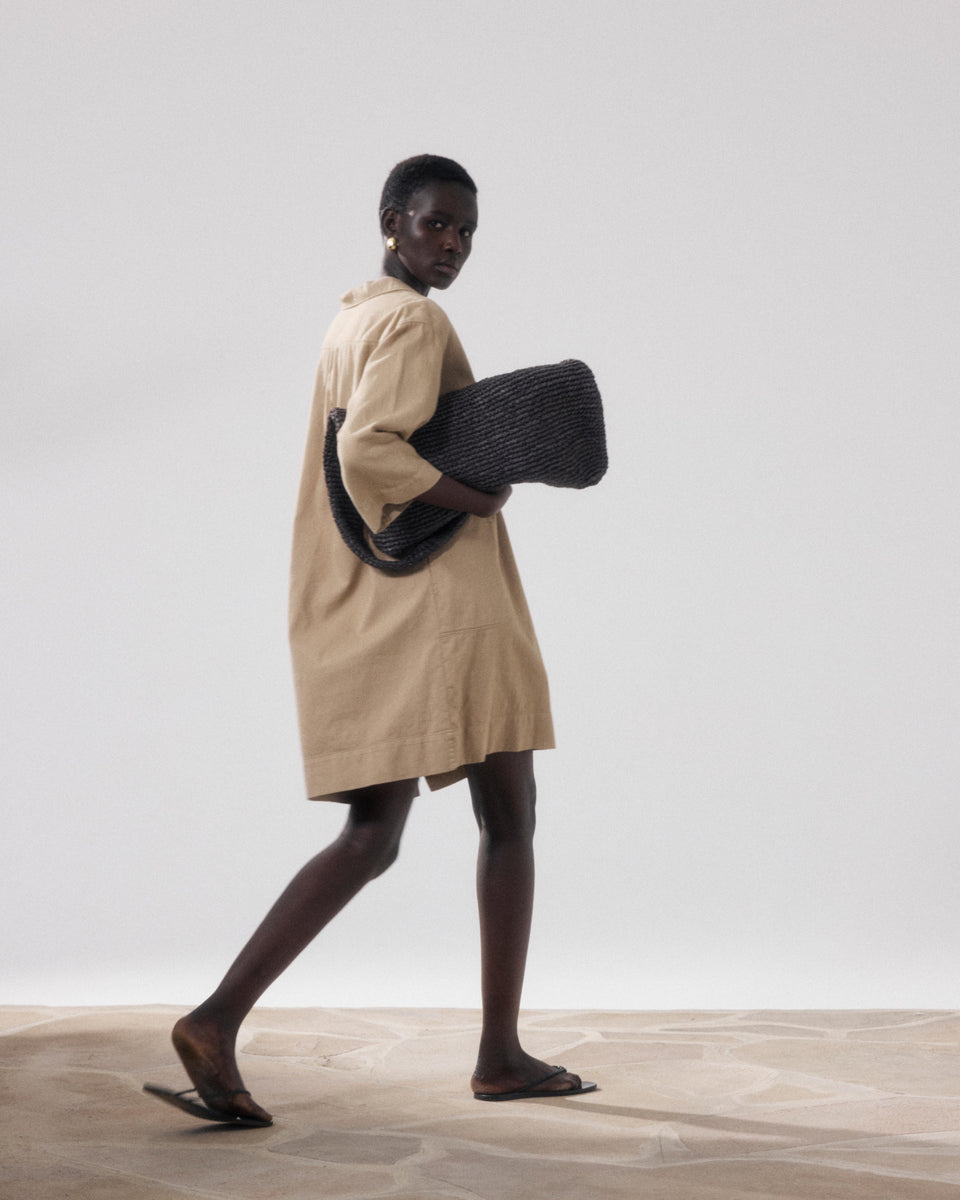Robe Femme en Twill De Coton Beige Ralli - Image alternative