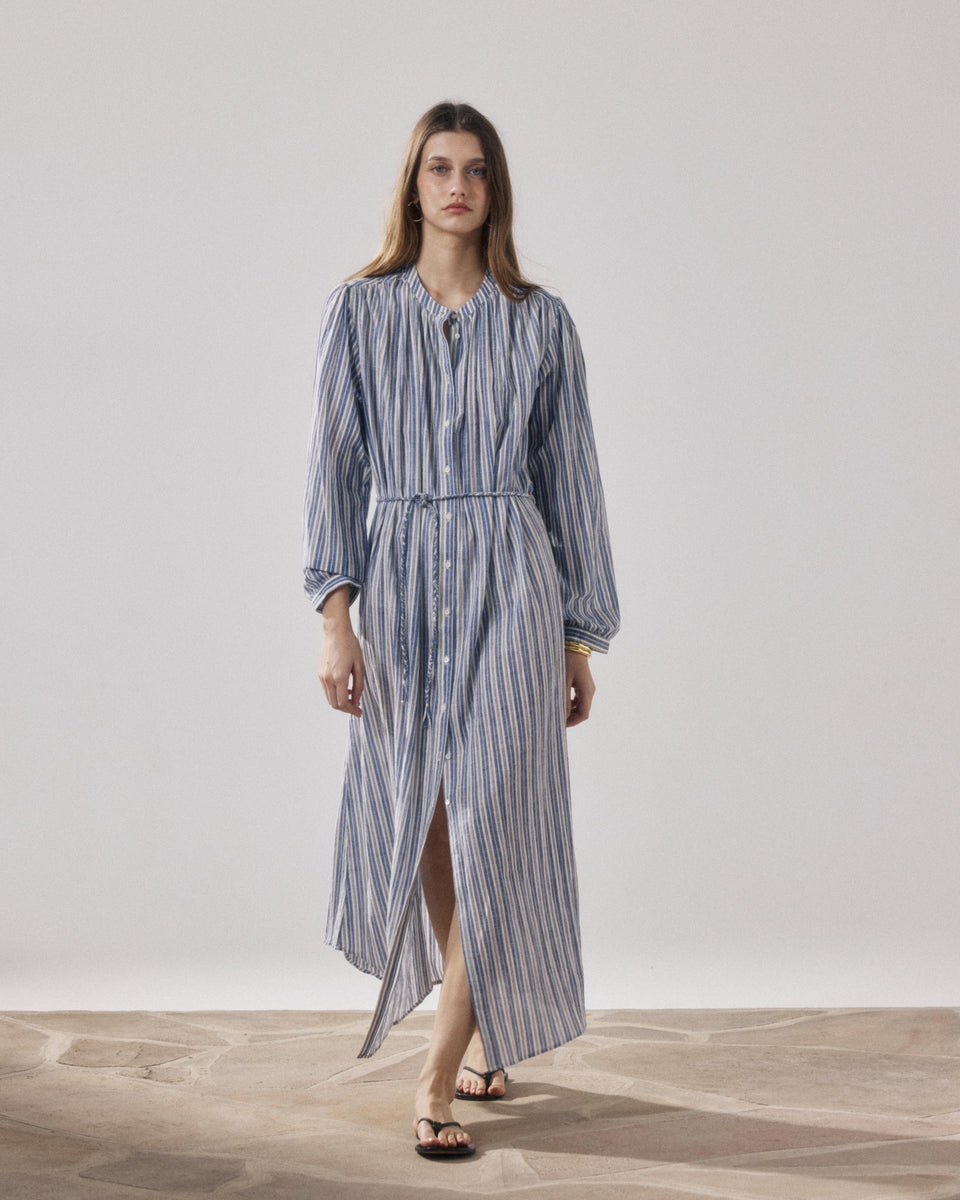 Robe Femme en Coton Bleu Ryton - Image alternative