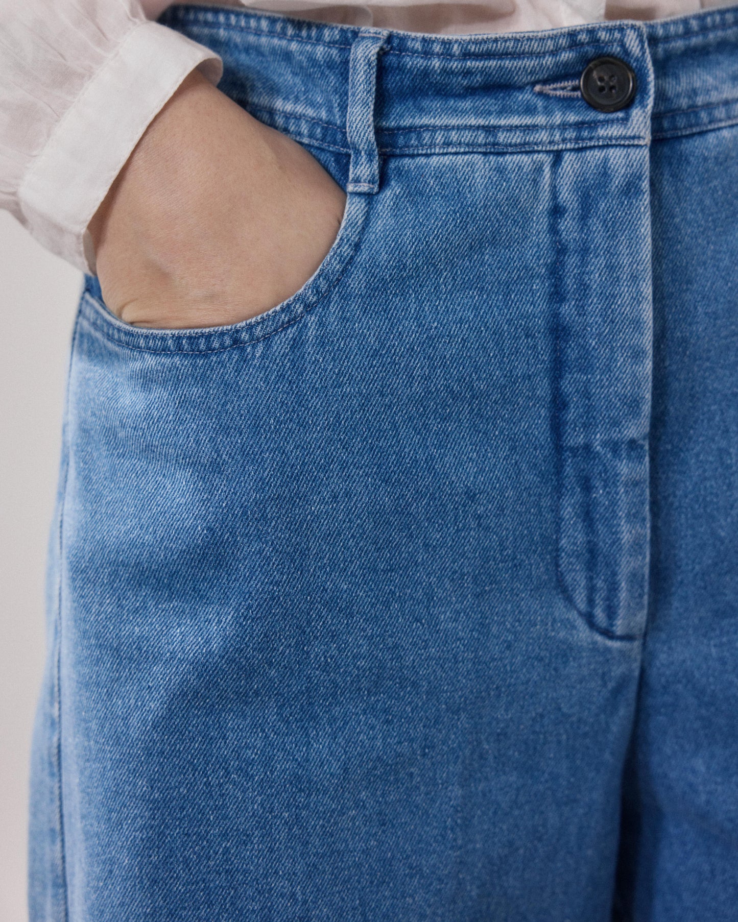 Short Femme en Coton Bleu Clair Sacha