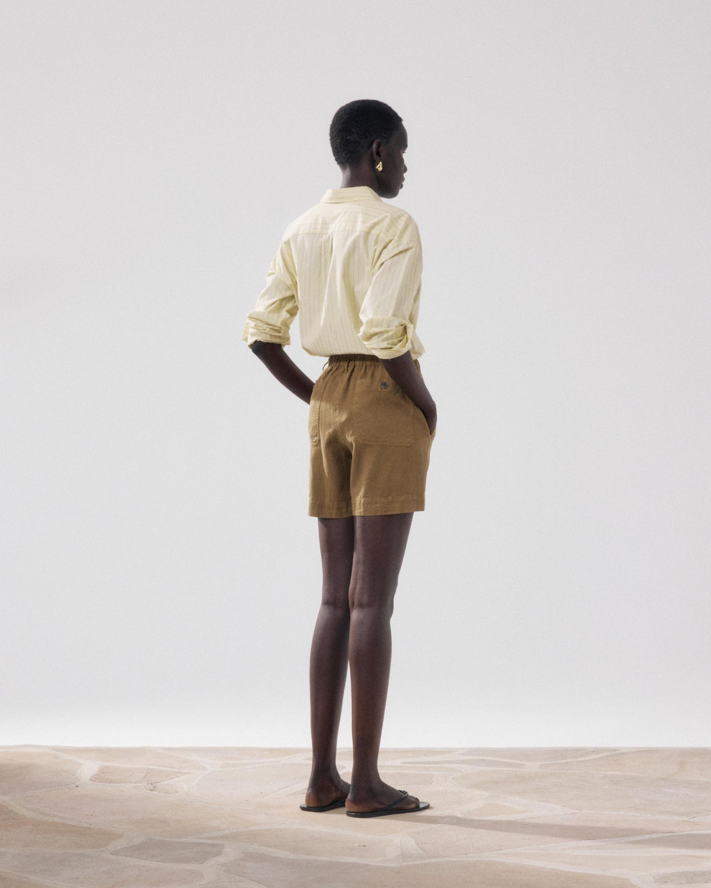 Short Femme en Lyocell & Coton Bronze Stefi