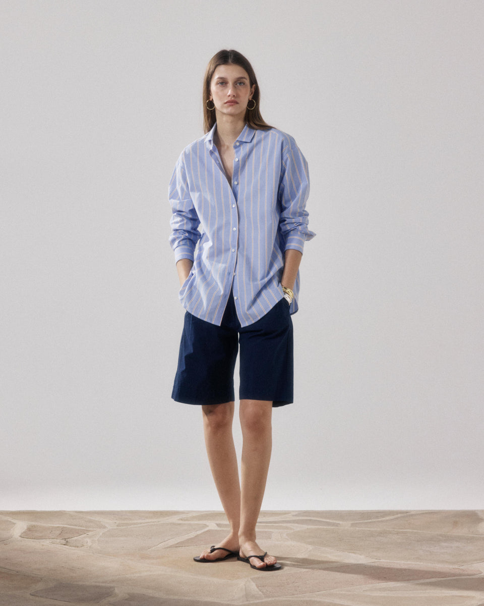 Short Femme en Popeline Bleu Nuit Sterling - Image principale