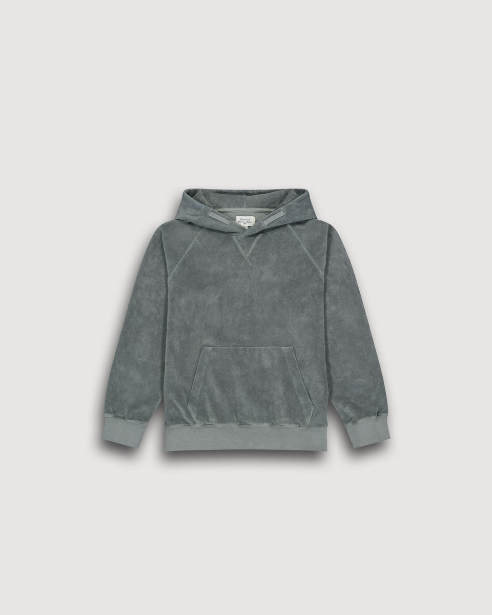 Sweatshirt Garçon en Eponge Vert Militaire Bouclette - Image principale