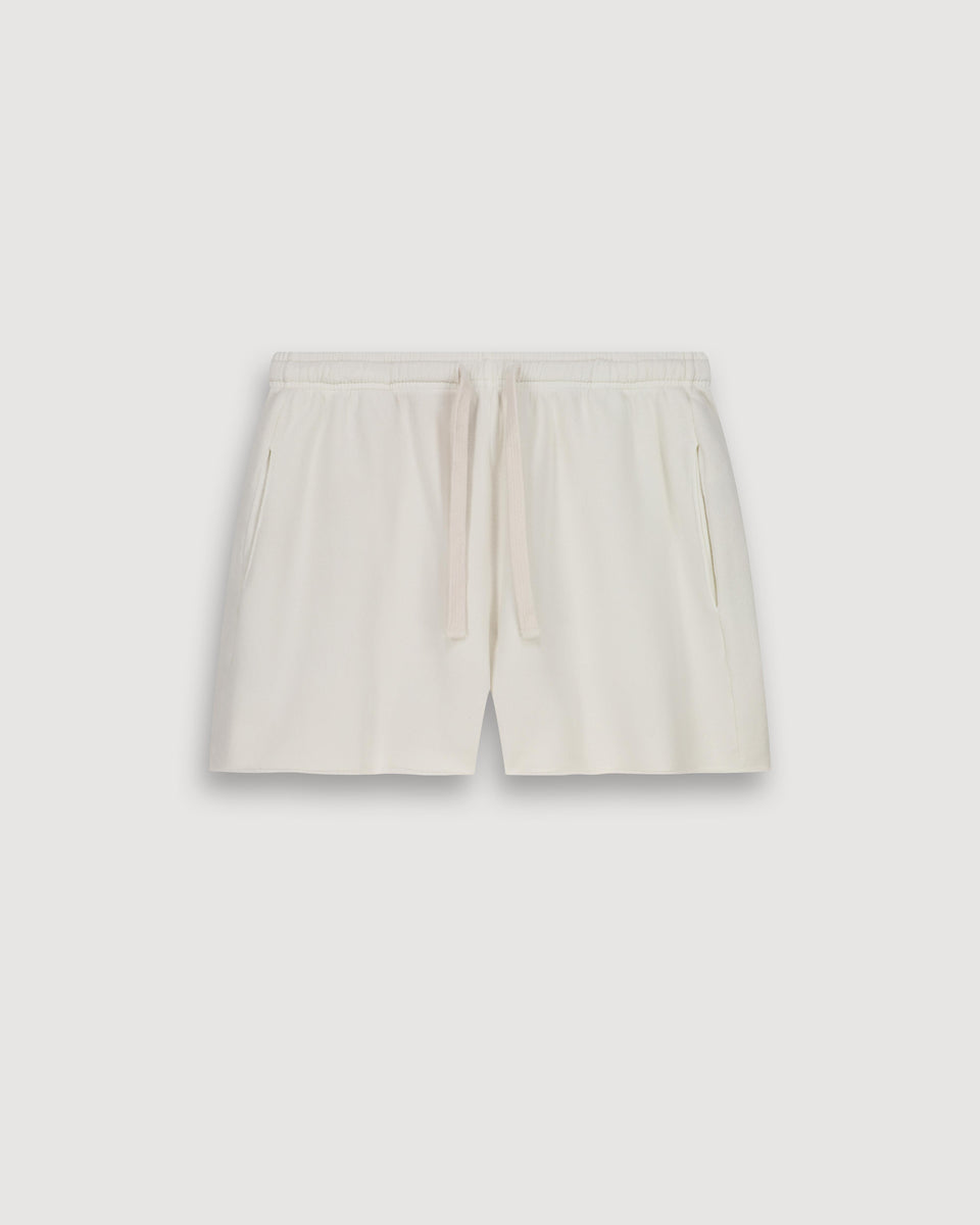 Short Femme en Molleton Ecru Tiary - Image 3