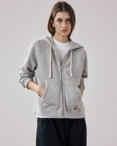 Sweatshirt Femme en Molleton Gris Chiné Tamby