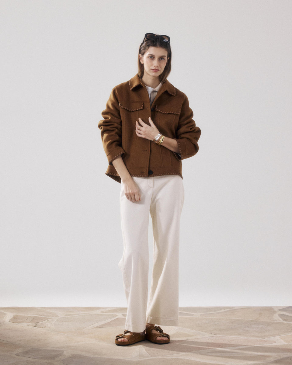 Veste Femme en Laine Double Face Bronze Vanice - Image alternative