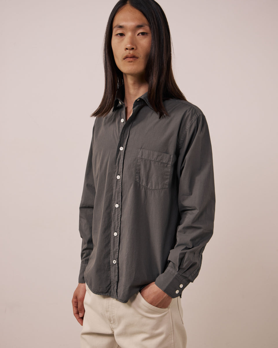 Chemise Homme en Gabardine de Coton Vert Camo Paul - Image principale