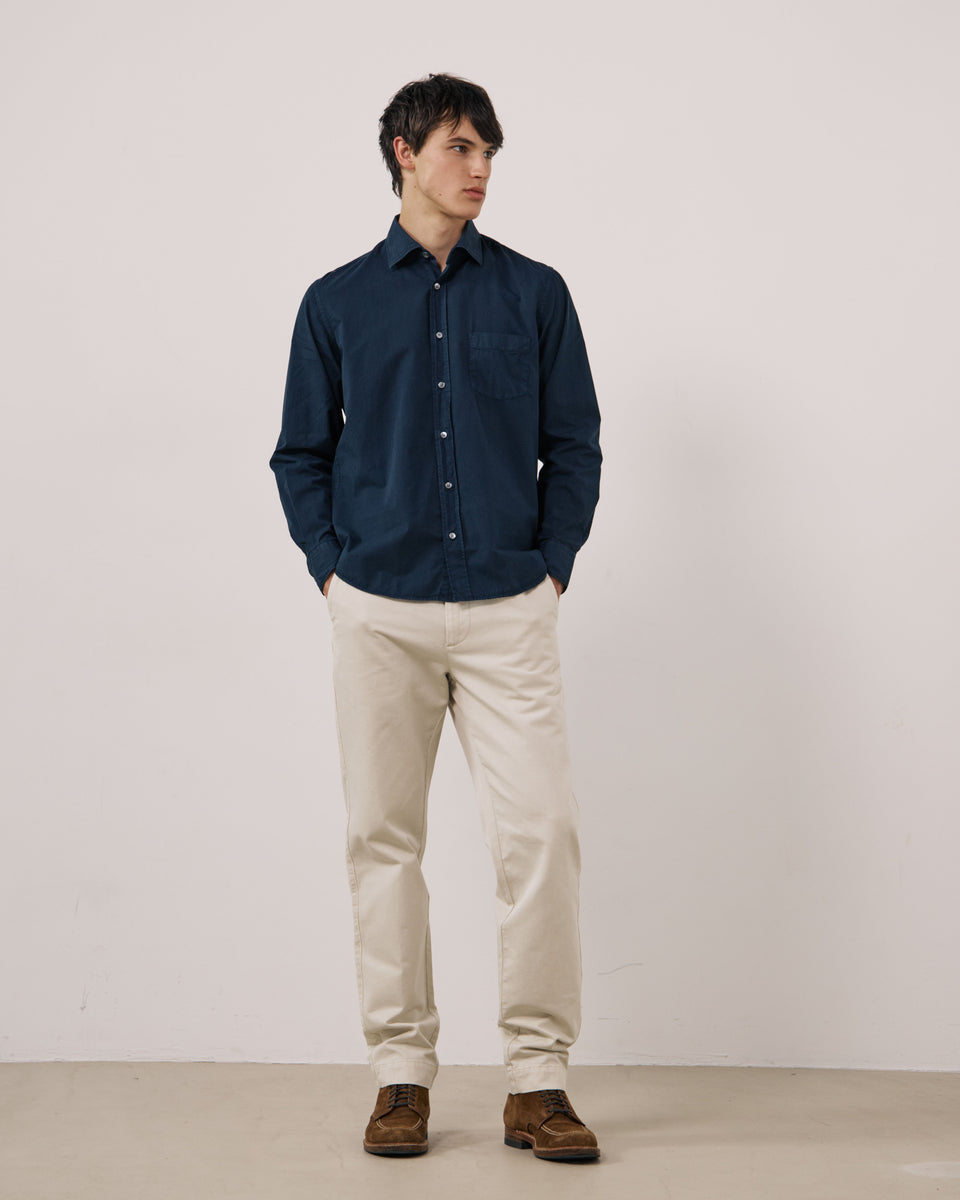 Chemise Homme en Gabardine de Coton Carbone Paul - Image 2
