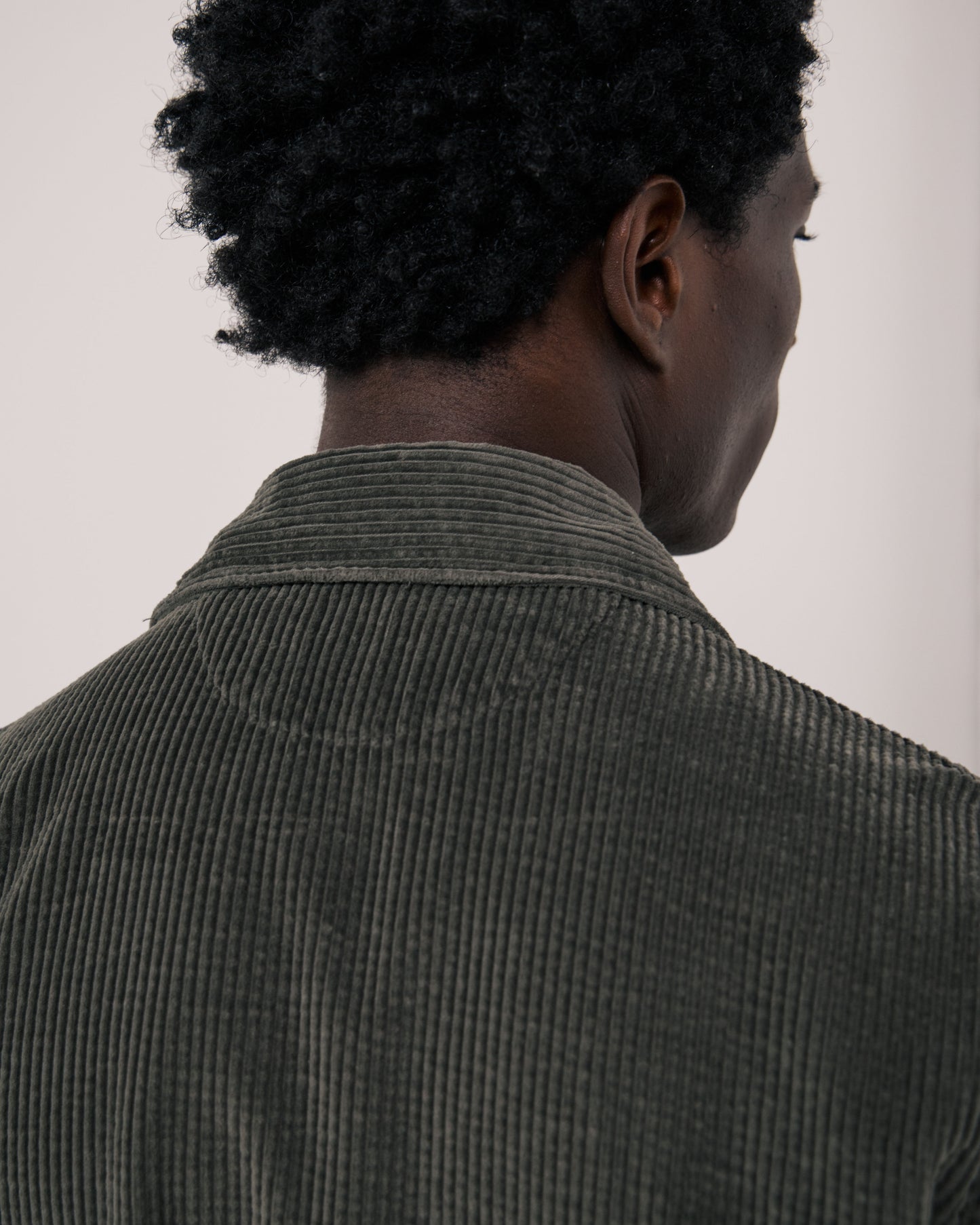 Veste Homme en Velours Côtelé Seersucker Vert Camo Perry