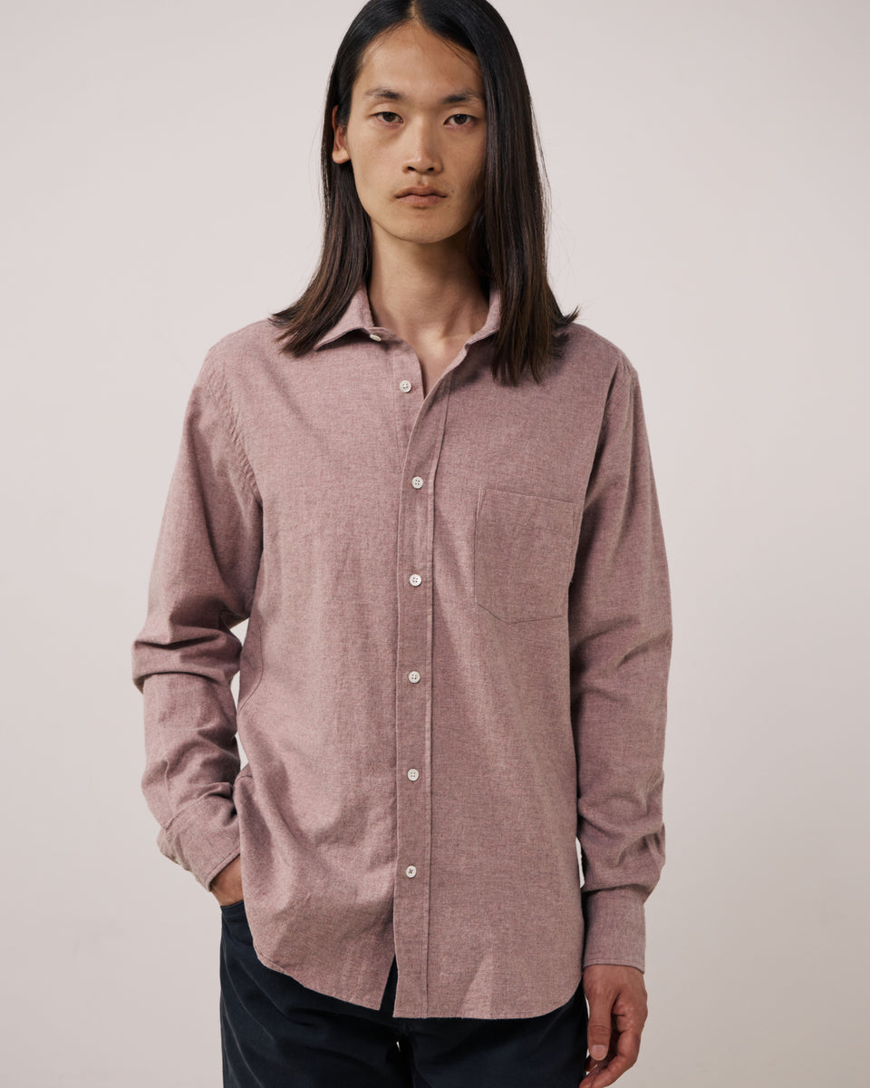 Chemise Homme en Flanelle Rose Poudré Paul - Image principale