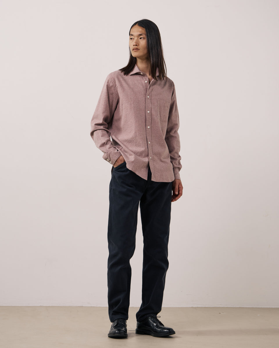 Chemise Homme en Flanelle Rose Poudré Paul - Image 2