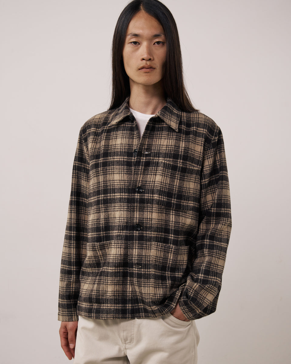 Veste Homme en Laine à Carreaux Marron Perry - Image principale