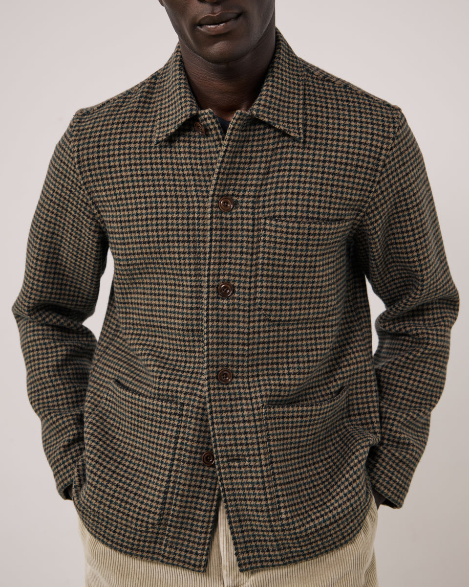 Veste Homme en Laine Double Face à Chevrons Marron Perry - Image 3