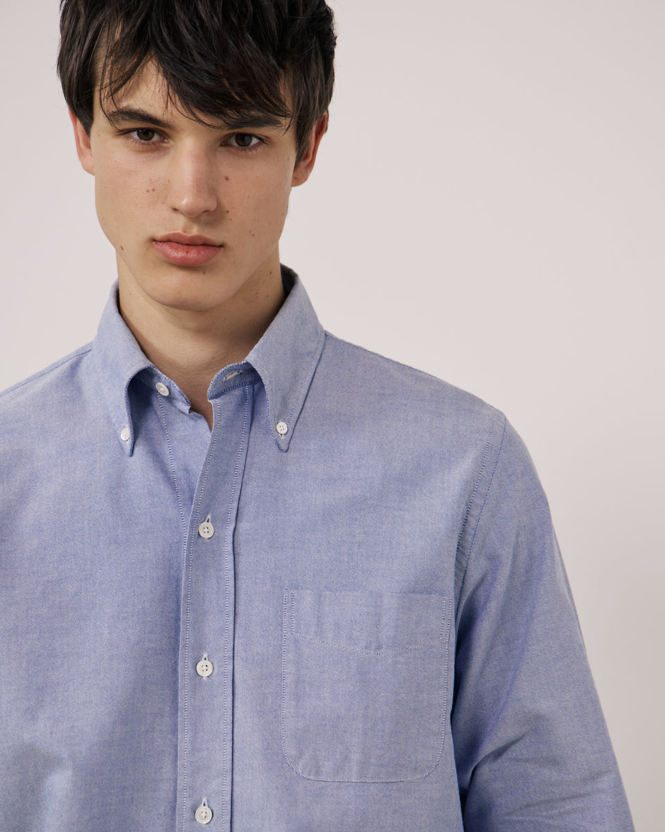 Chemise Homme en Oxford Bleu OCBD - Image 3