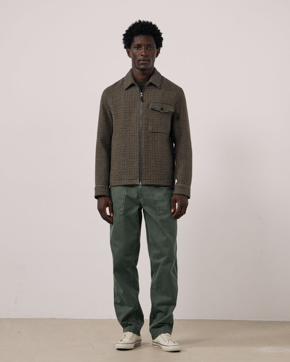 Blouson Homme en Laine Double Face à Chevrons Marron Dandy - Image 2