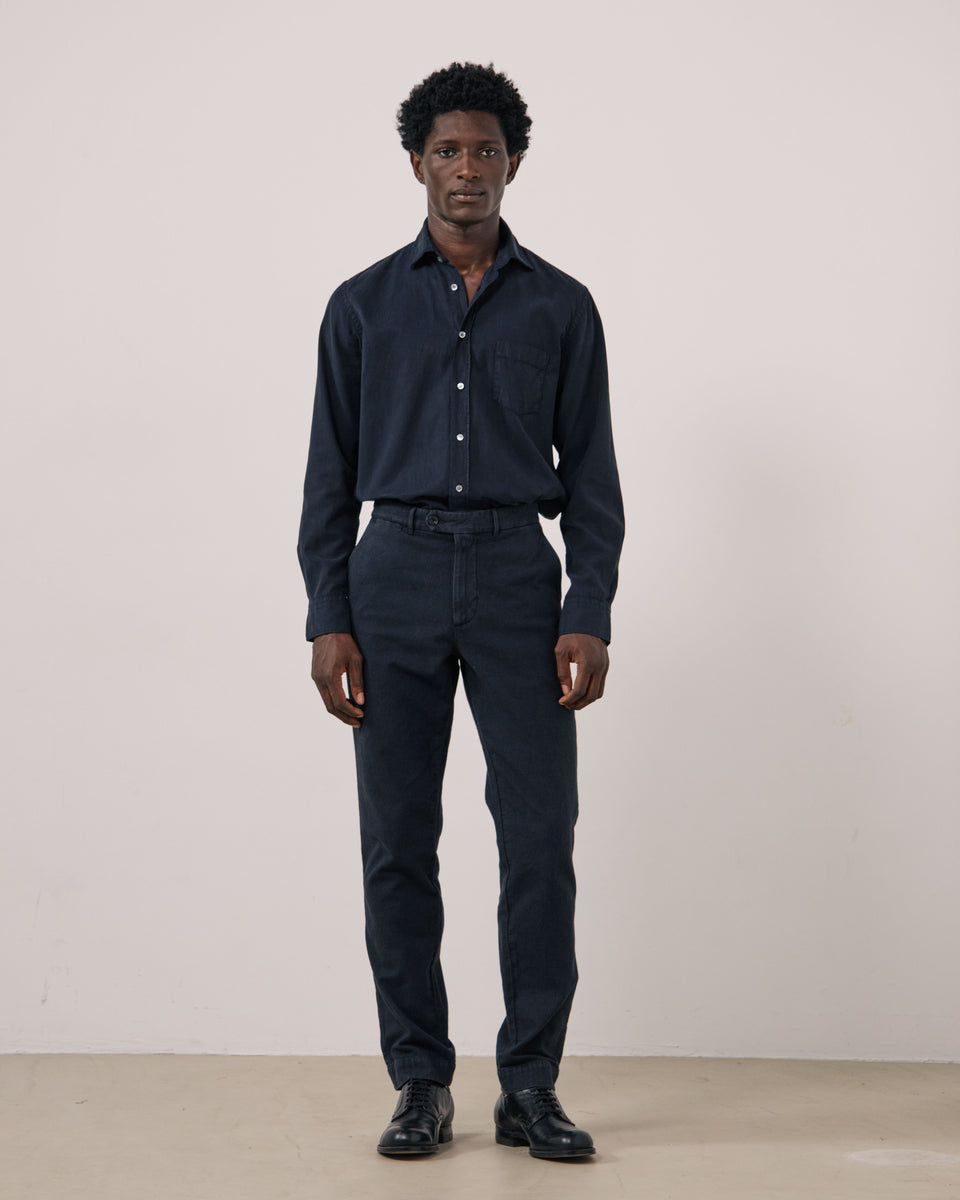 Pantalon Homme en Coton Bleu Marine Taylor - Image principale