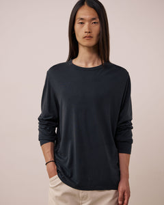T-shirt Homme en Jersey de Lyocell & Coton Noir Tee