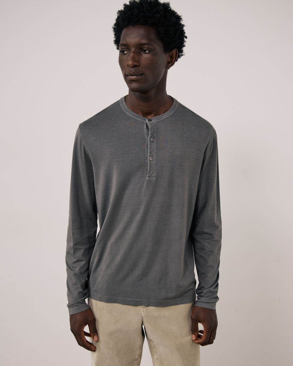 T-shirt Homme en Jersey de Lyocell & Coton Zinc Henley - Image principale