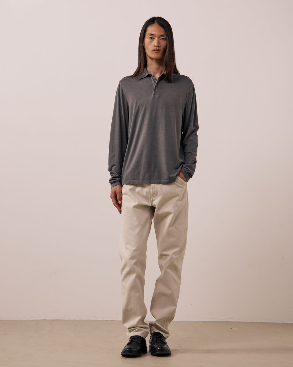 Polo Homme en Jersey de Lyocell & Coton Zinc - Image 2