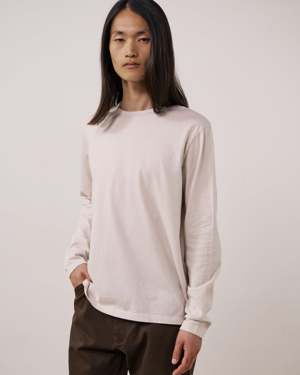T-shirt Homme en Coton Slub Ecru Crew - Image 3