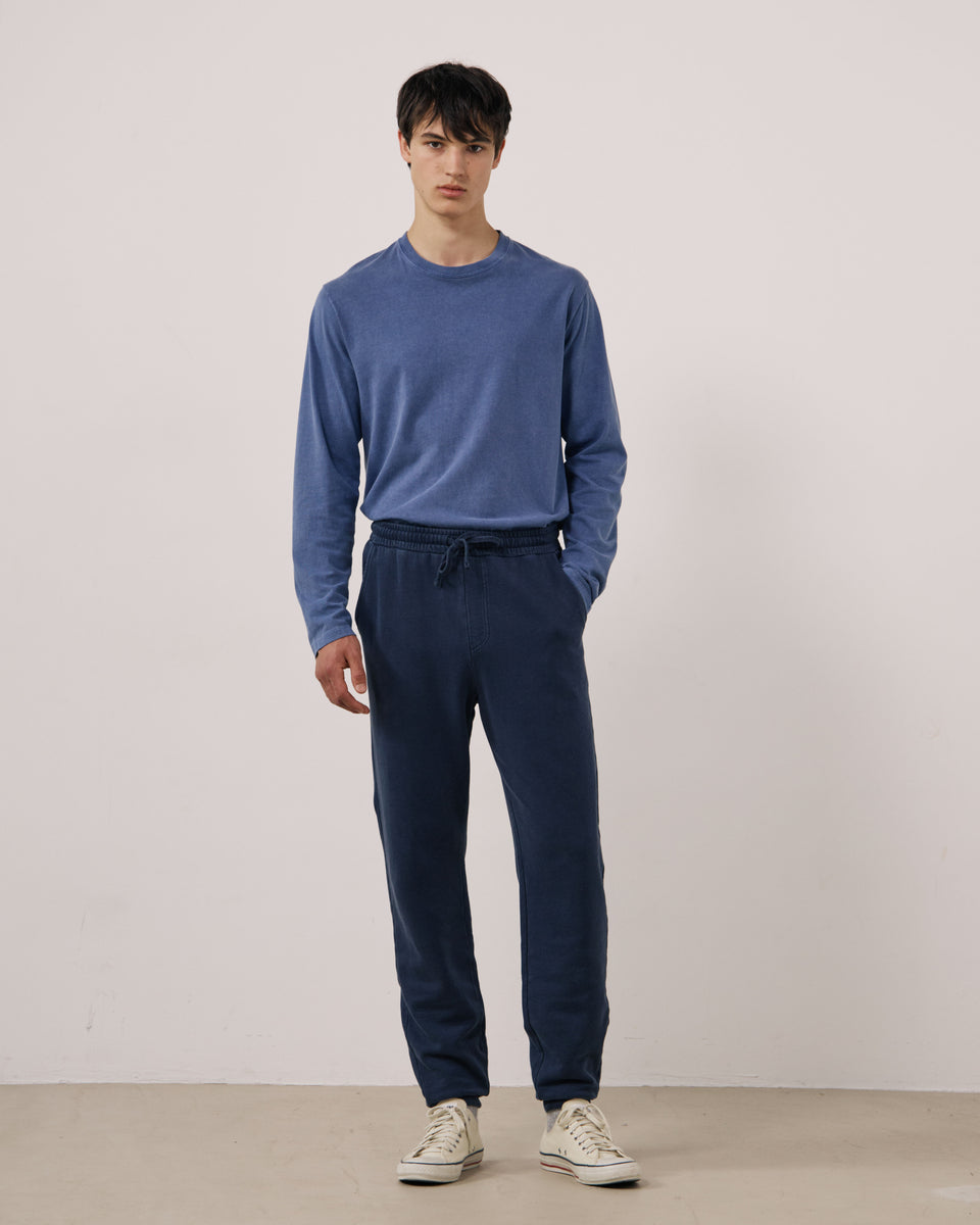 Pantalon Homme en Molleton Bleu Nuit Fleece - Image principale