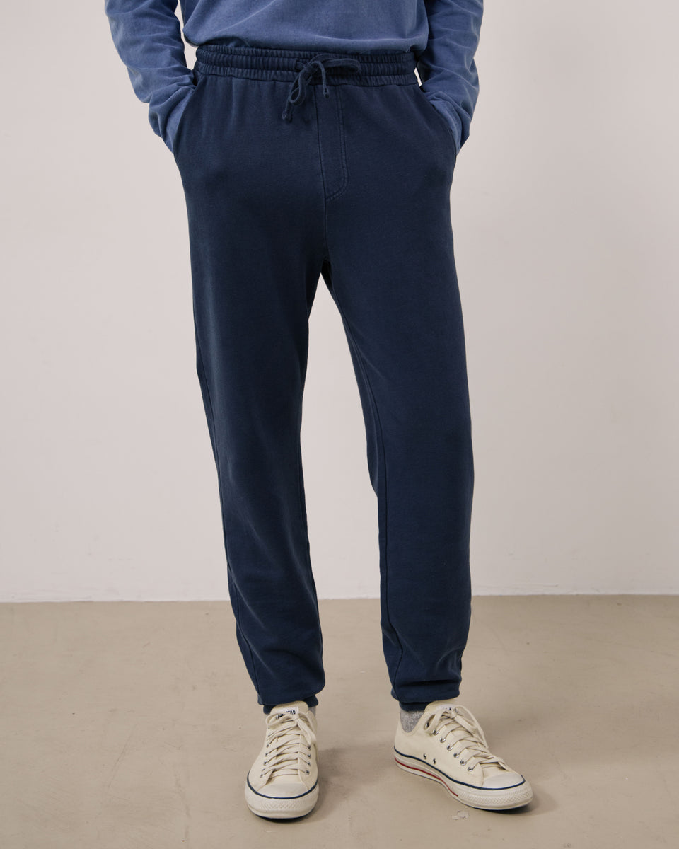 Pantalon Homme en Molleton Bleu Nuit Fleece - Image 2