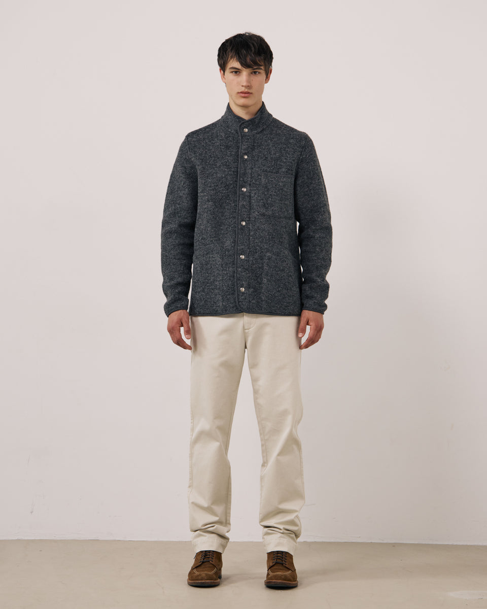 Veste Homme en Laine Bouillie Carbone Jock - Image 2