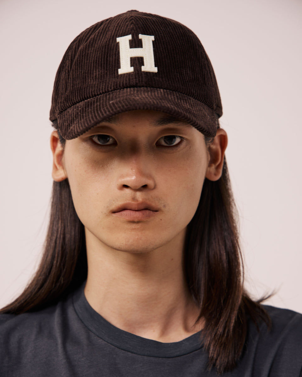 Casquette Homme en Velours Côtelé Chocolat - Image principale