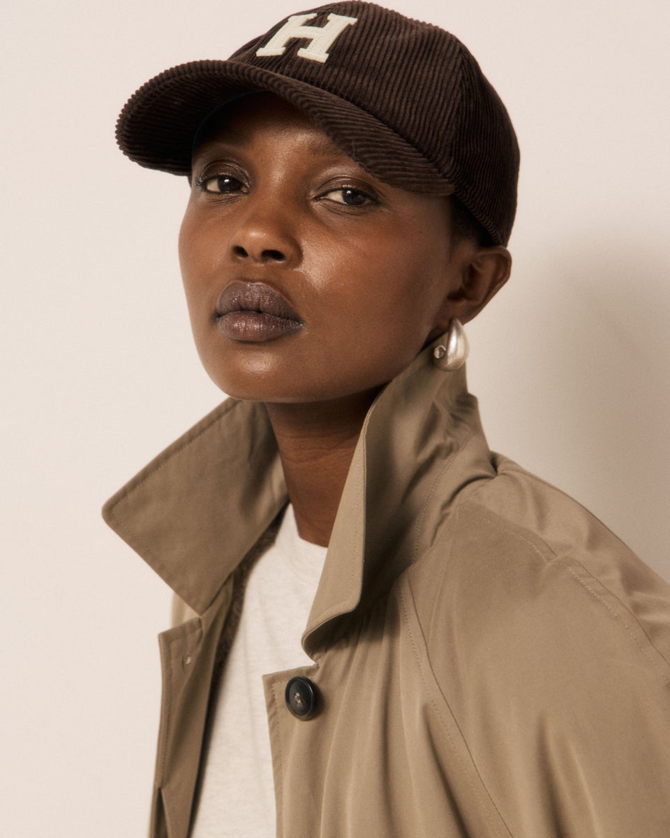 Women's Chocolate Corduroy Cap - Image 2