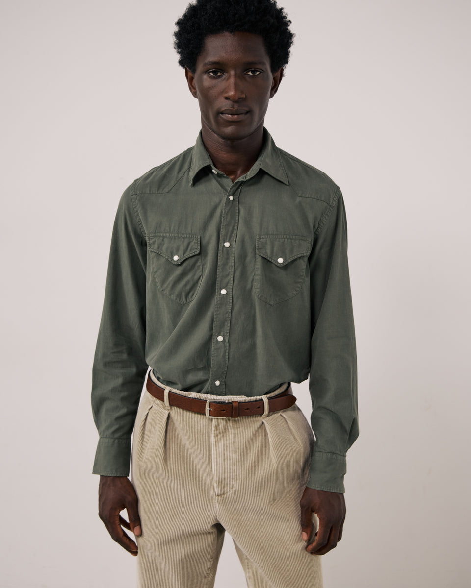 Ceinture Homme en Cuir Marron Austin - Image 2