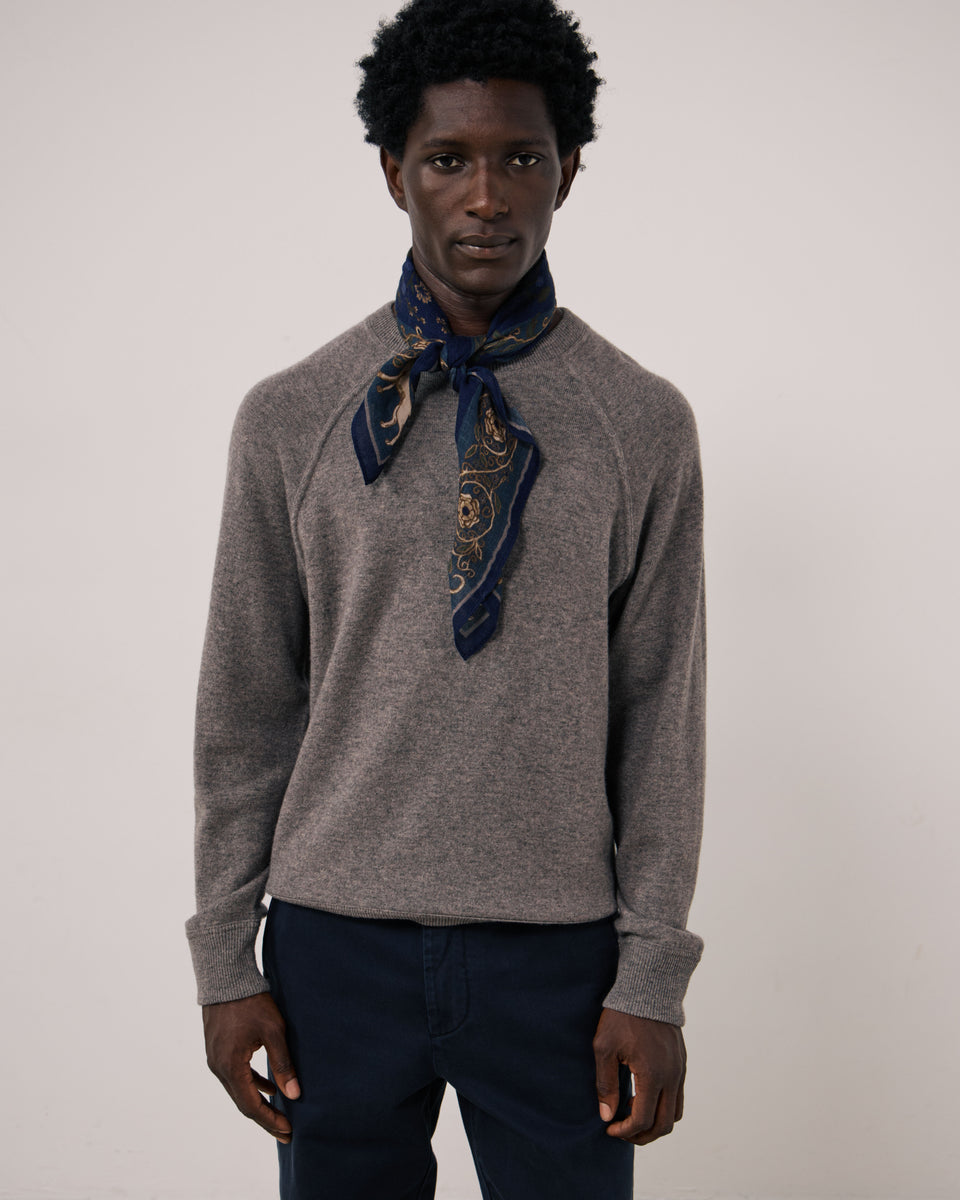 Echarpe Homme en Laine Bleu Marine Bandana - Image principale
