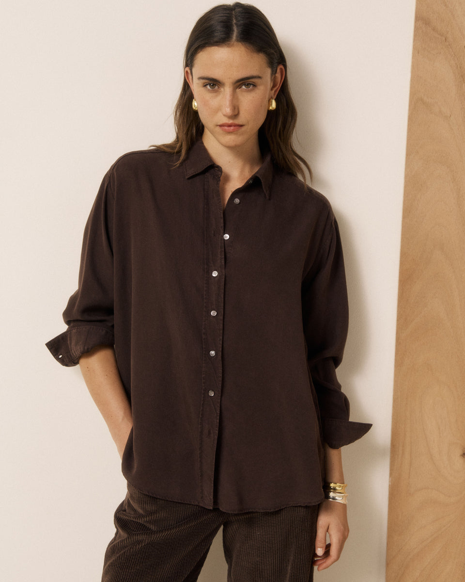 Chemise Femme en Lyocell Chocolat Cinema - Image 2