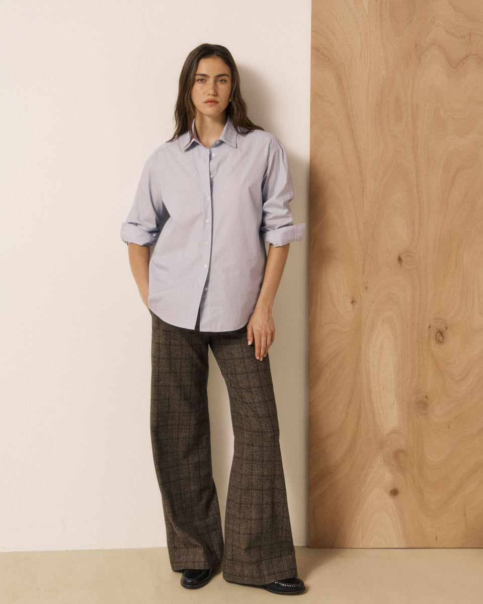 Chemise Femme en Coton à Rayures Bleu Cinema - Image 2