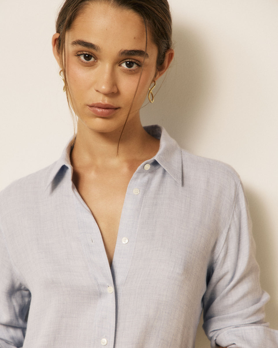 Chemise Femme en Laine mélangée Bleu Coraz - Image 2