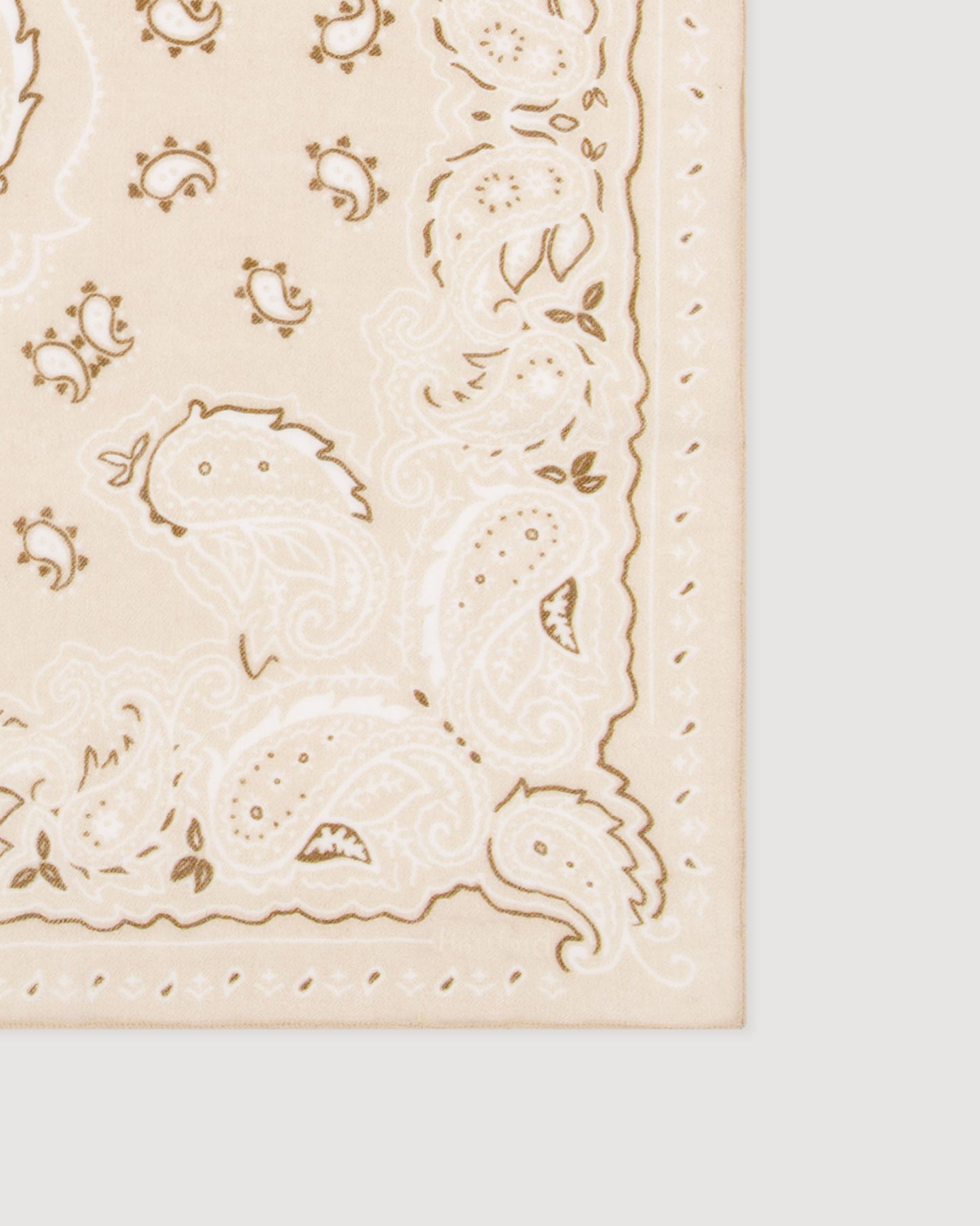 Echarpe Femme en Laine imprimé Beige Bandana