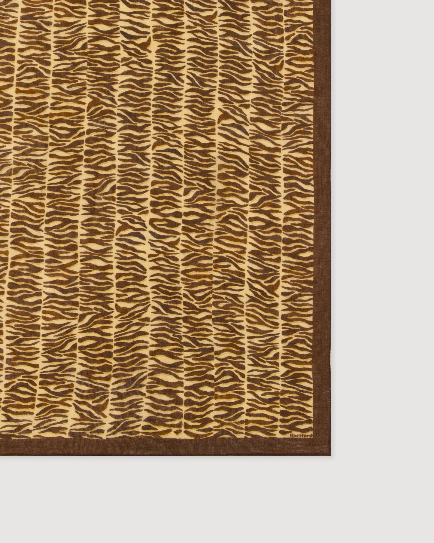 Echarpe Femme en Laine Zèbre Camel