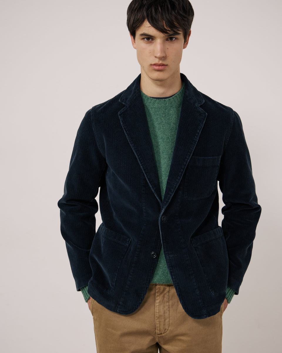 Veste Homme en Velours Côtelé Bleu Marine Julian - Image 3