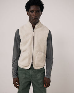 Gilet Homme en Sherpa Ecru Basta