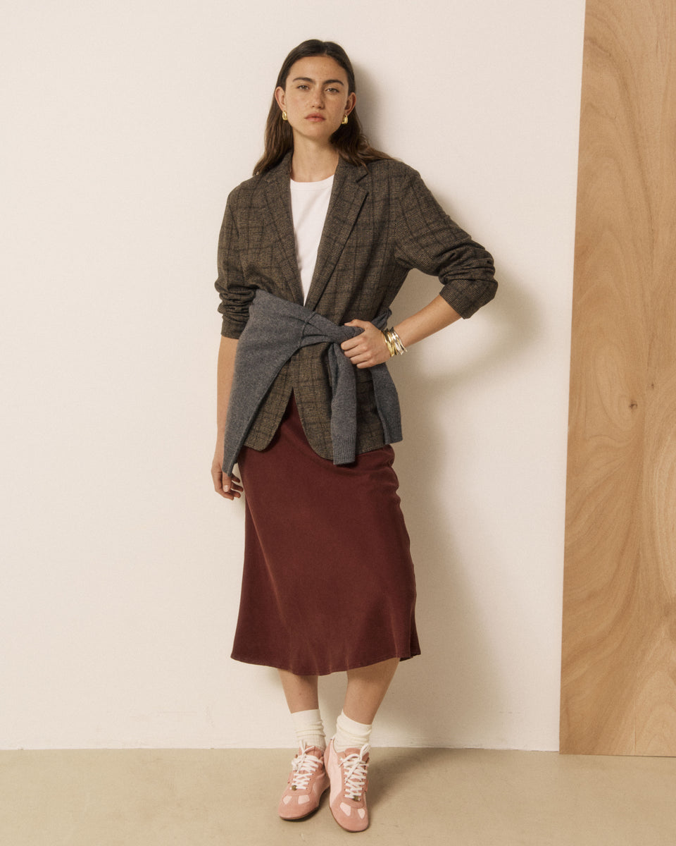 Jima Women's Burgundy Lyocell Skirt - Image 3